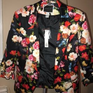 Another Story Black Floral Blazer